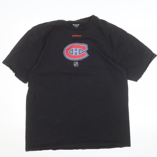 Reebok Men’s Black XL Sports Graphic Cotton T-Shirt