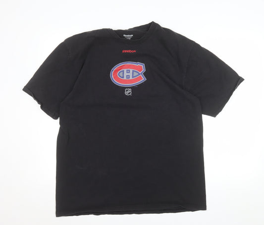 Reebok Men’s Black XL Sports Graphic Cotton T-Shirt