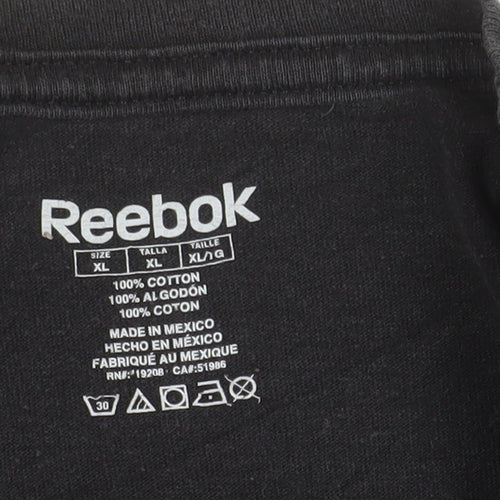 Reebok Men’s Black XL Sports Graphic Cotton T-Shirt