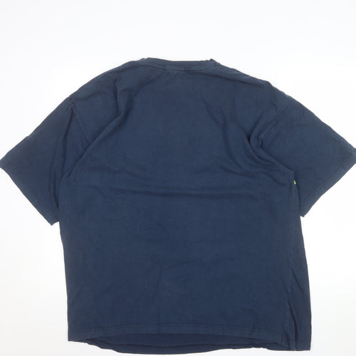 Esprit Sport Men’s Blue XL Crew Neck Short Sleeve Cotton T-Shirt