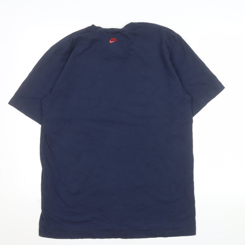 Nike Men's Navy Blue Just Do It Logo T-Shirt Size L