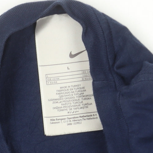 Nike Men's Navy Blue Just Do It Logo T-Shirt Size L