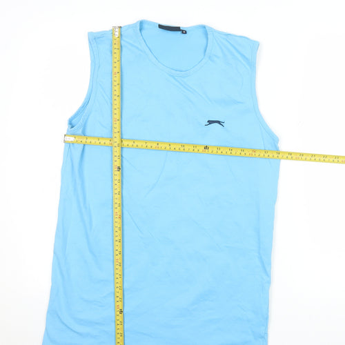 Slazenger Men's Blue Sleeveless Crew Neck Cotton T-Shirt Size M