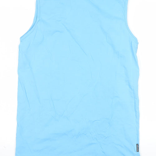 Slazenger Men's Blue Sleeveless Crew Neck Cotton T-Shirt Size M