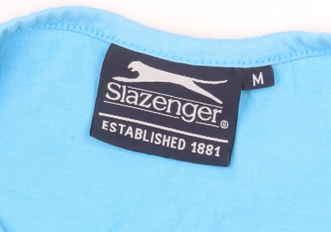 Slazenger Men's Blue Sleeveless Crew Neck Cotton T-Shirt Size M