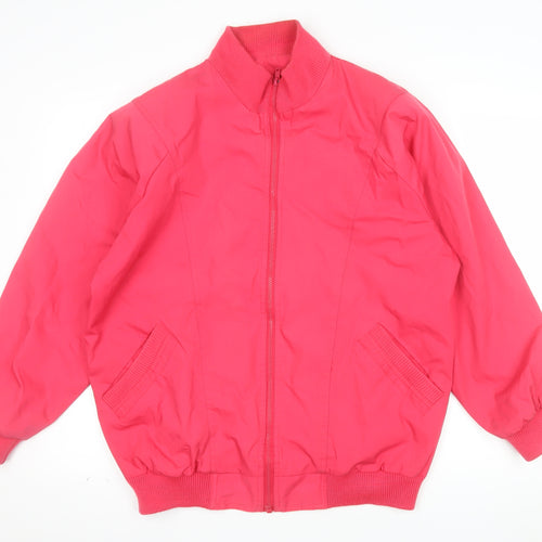 Country Concepts Men's Red Bomber Jacket Size S Full Zip Lined