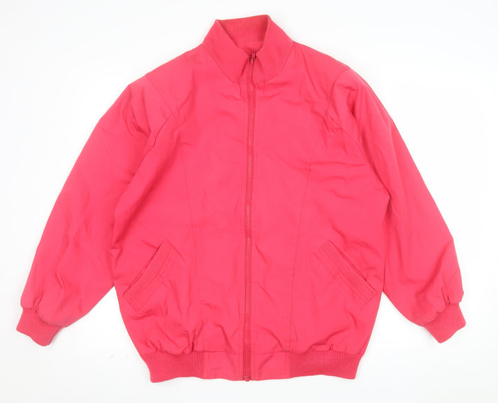 Country Concepts Men's Red Bomber Jacket Size S Full Zip Lined