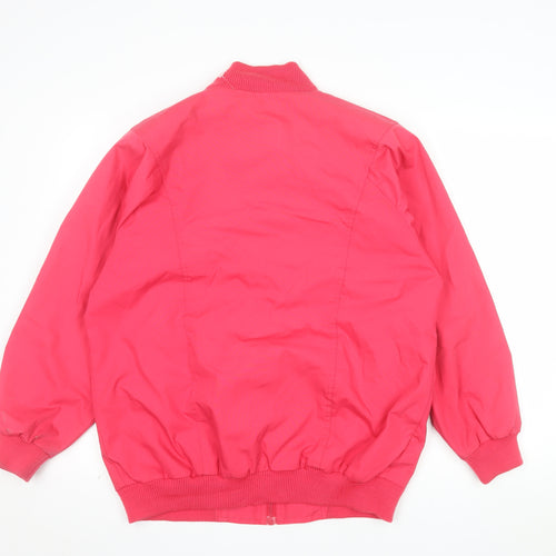 Country Concepts Men's Red Bomber Jacket Size S Full Zip Lined