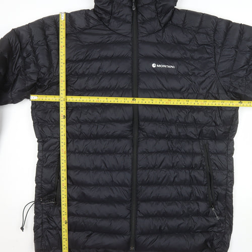 Montane Men’s Black 2XL Puffer Down Jacket Hooded Lightweight Outdoor