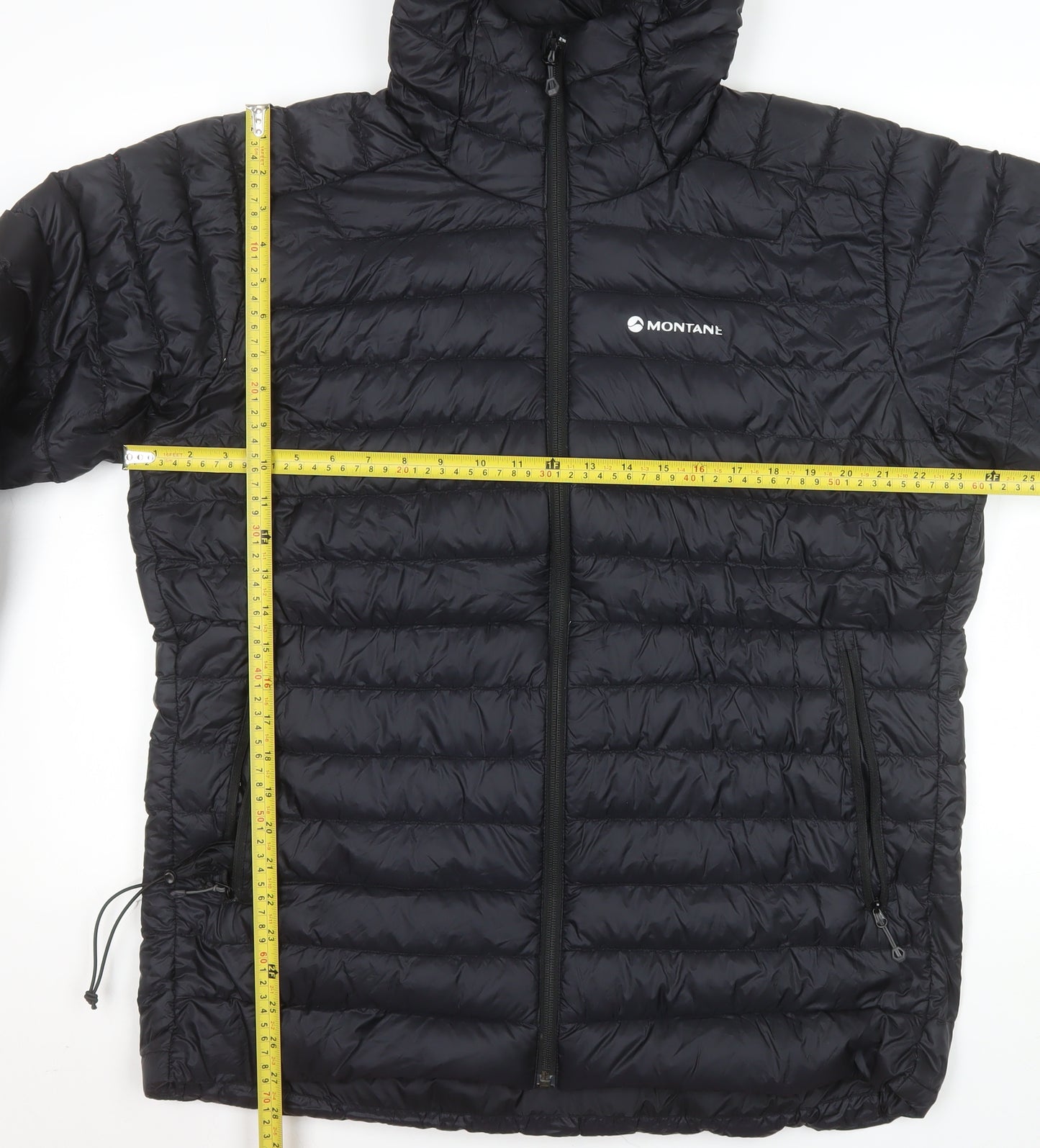 Montane Men’s Black 2XL Puffer Down Jacket Hooded Lightweight Outdoor