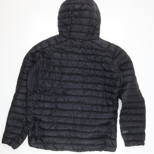 Montane Men’s Black 2XL Puffer Down Jacket Hooded Lightweight Outdoor