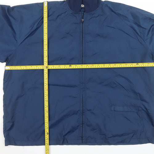 Duckster Sportswear Men's Blue XL Bomber Jacket Nylon Zip Vintage