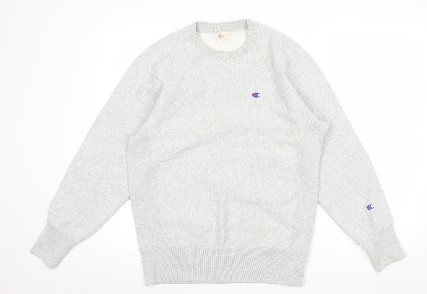 Champion Men's Grey Reverse Weave Crew Neck Sweatshirt Medium