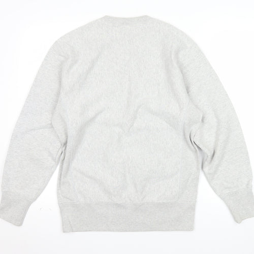 Champion Men's Grey Reverse Weave Crew Neck Sweatshirt Medium