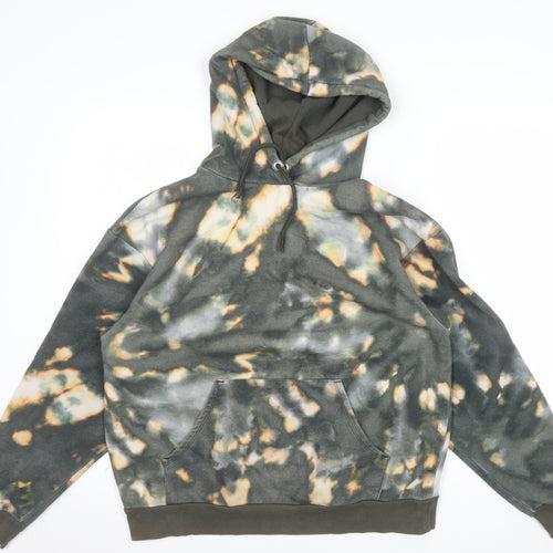Monki Unisex Multicoloured Tie Dye Pullover Hoodie M Relaxed Fit