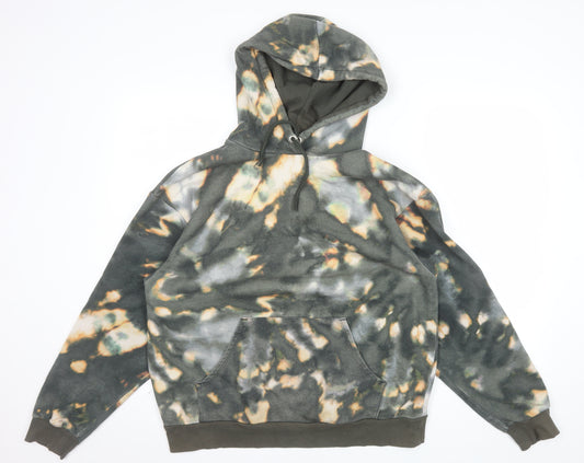 Monki Unisex Multicoloured Tie Dye Pullover Hoodie M Relaxed Fit