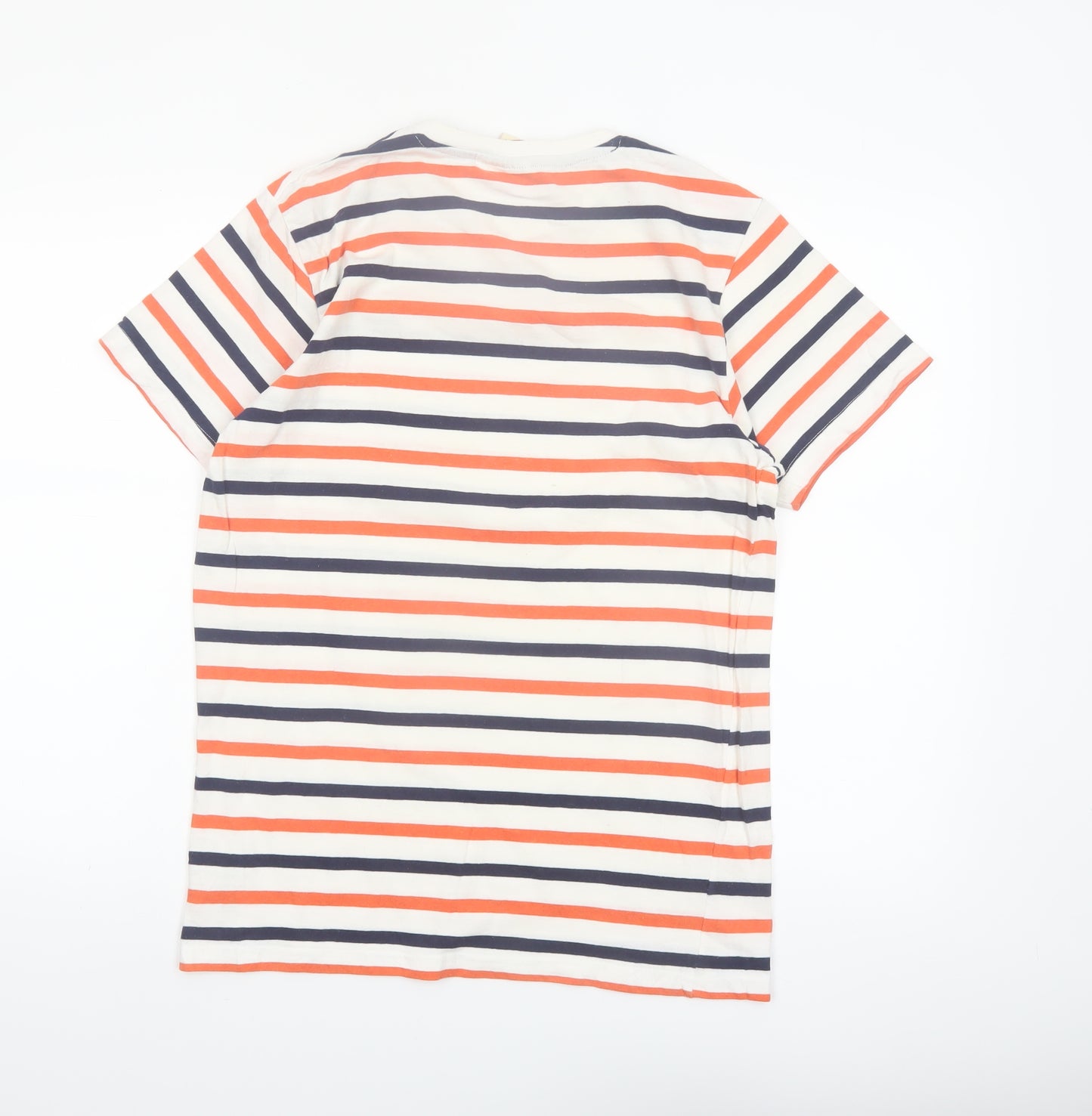 Lee Cooper Men's Multicoloured Striped Crew Neck T-Shirt M