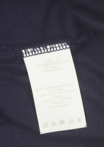 Boden Women's Blue Embroidered A-Line Long Sleeve Dress Size 10