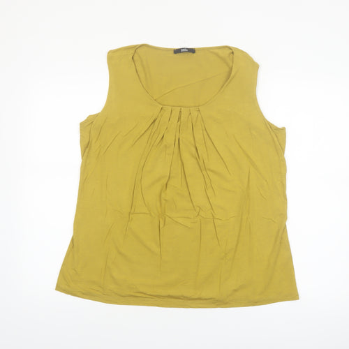 Marks and Spencer Women's Green Sleeveless Jersey Tank Top Size 16