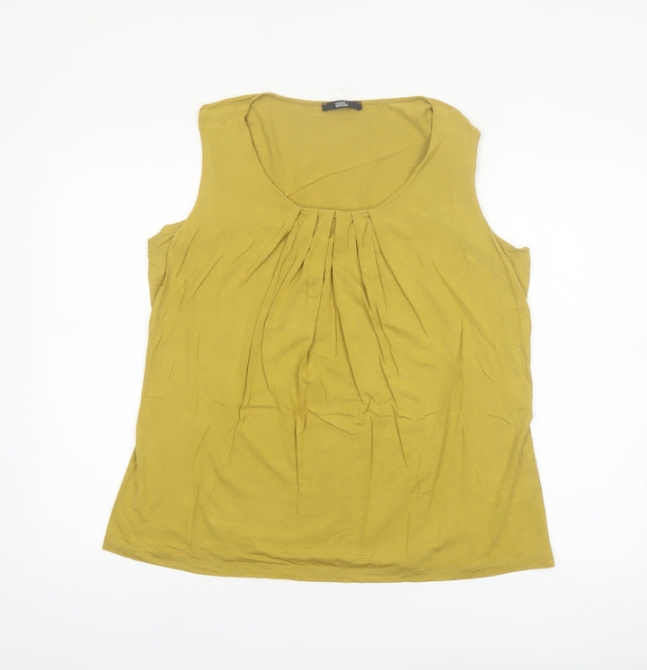 Marks and Spencer Women's Green Sleeveless Jersey Tank Top Size 16