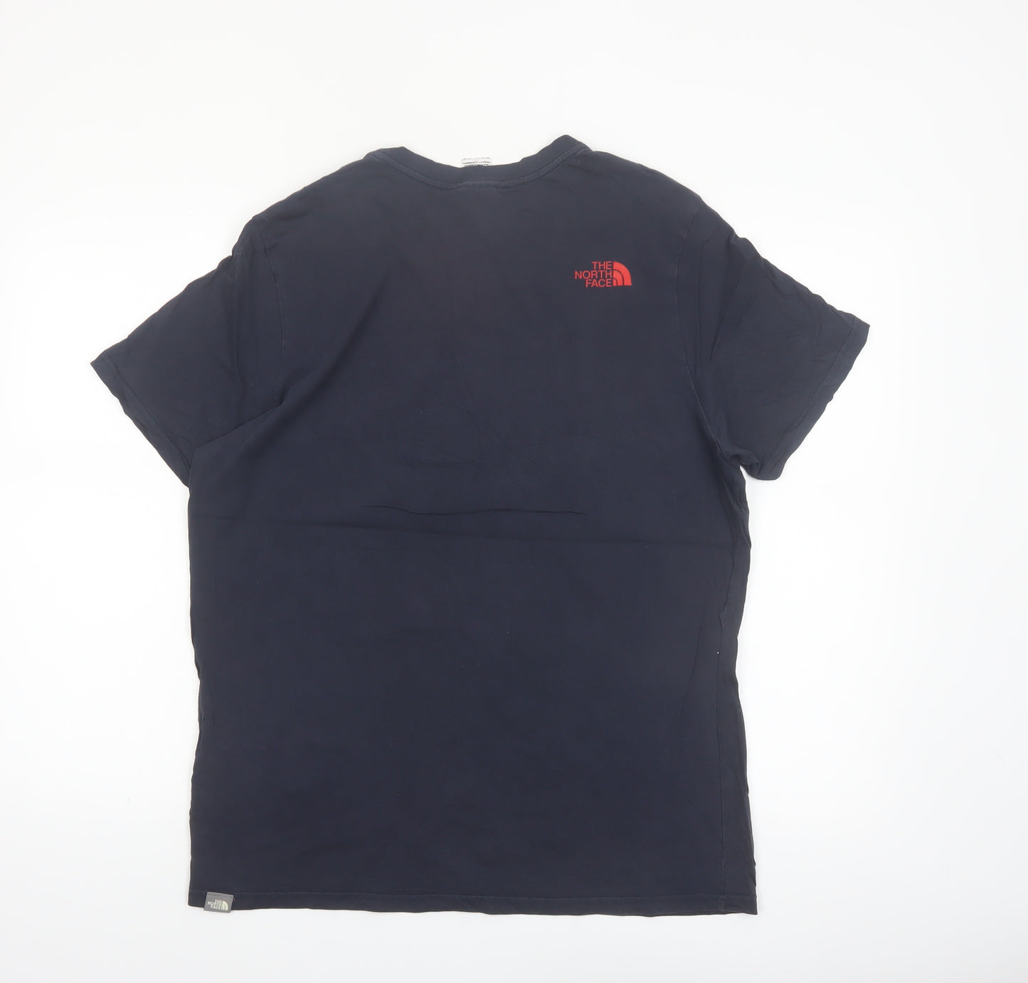The North Face Men's Navy Blue Logo Graphic Cotton T-Shirt Size L