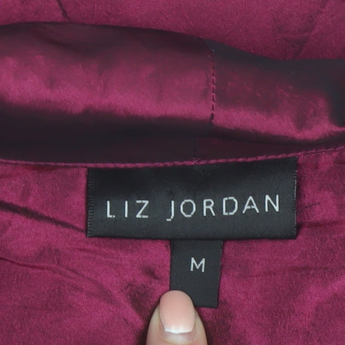 Liz Jordan Women's Red Satin Tailored Blazer Jacket M