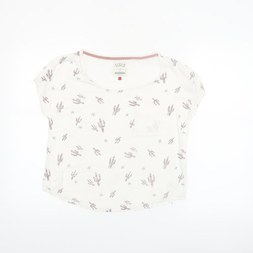 SoulCal & Co Women's White Cotton Cropped T-Shirt Size 6