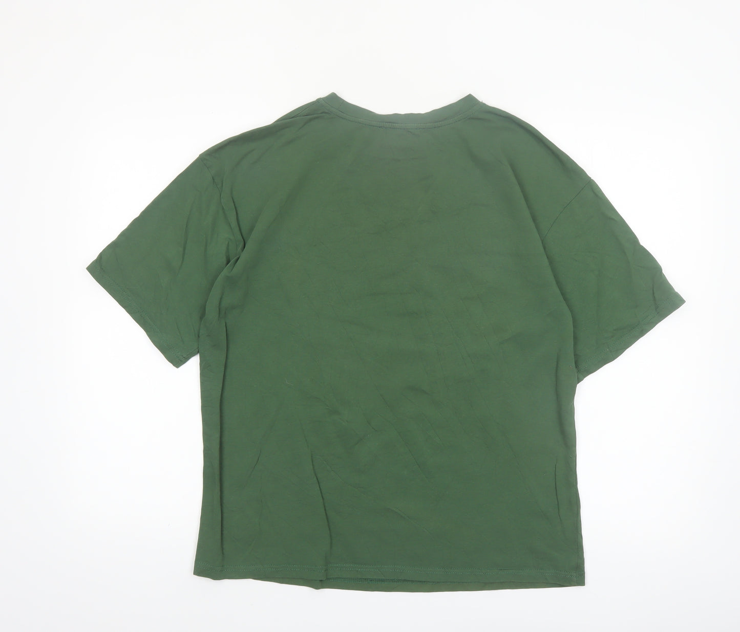 Cider Women's Green Graphic Cotton T-Shirt M Short Sleeve Retro