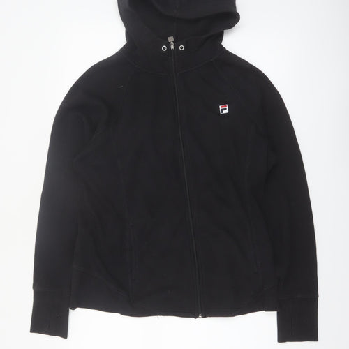 FILA Women's Black XL Full Zip Hoodie Sweatshirt