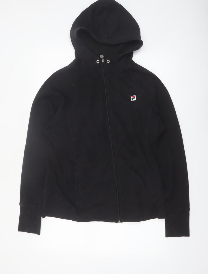 FILA Women's Black XL Full Zip Hoodie Sweatshirt