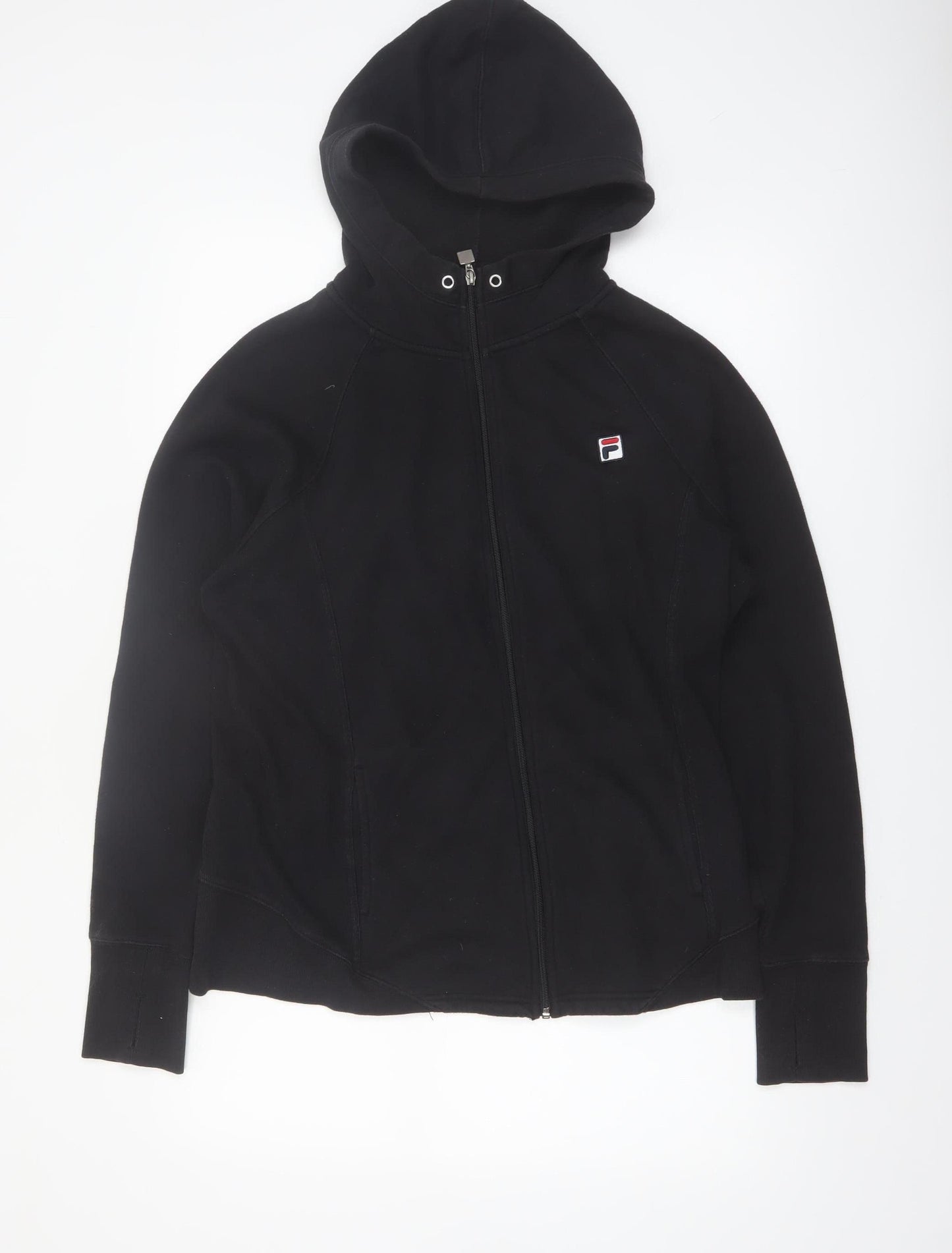 FILA Women's Black XL Full Zip Hoodie Sweatshirt
