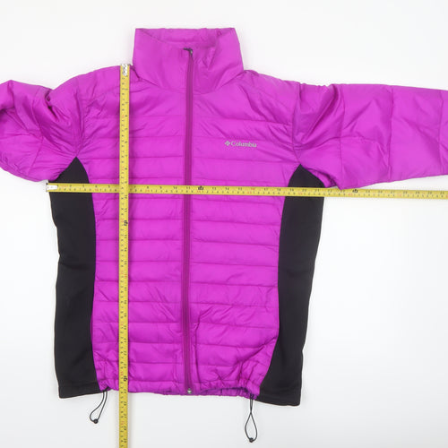 Columbia Womens Purple L Puffer Jacket Insulated Lightweight Outdoor Coat