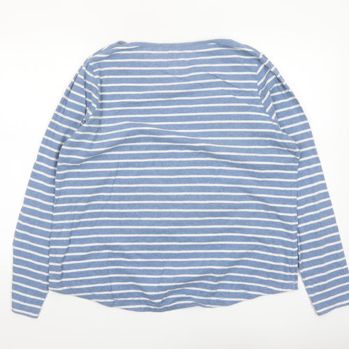 FatFace Women's Blue Striped Long Sleeve Cotton Breton T-Shirt Size 18