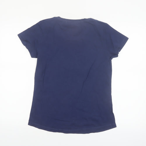 Mountain Warehouse Womens Blue Organic Cotton T-Shirt UK 10