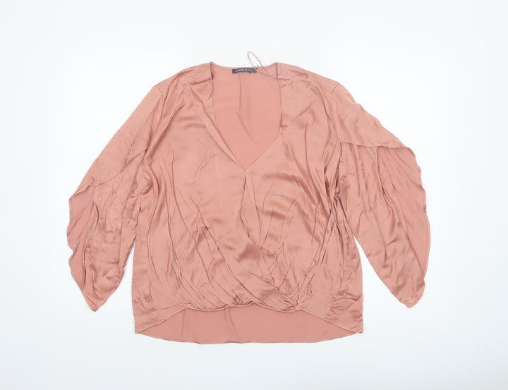 Marks and Spencer Women’s Blush Pink Viscose Wrap Blouse UK 12