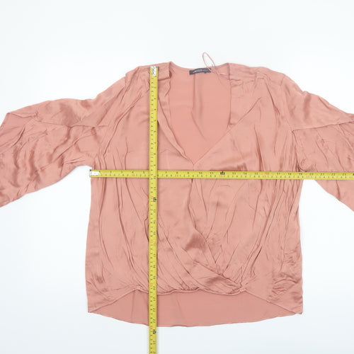 Marks and Spencer Women’s Blush Pink Viscose Wrap Blouse UK 12