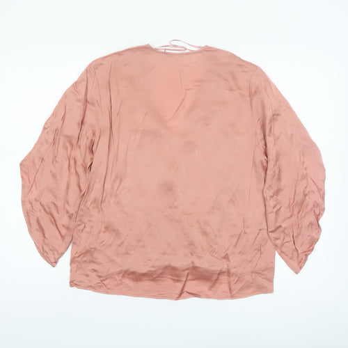 Marks and Spencer Women’s Blush Pink Viscose Wrap Blouse UK 12