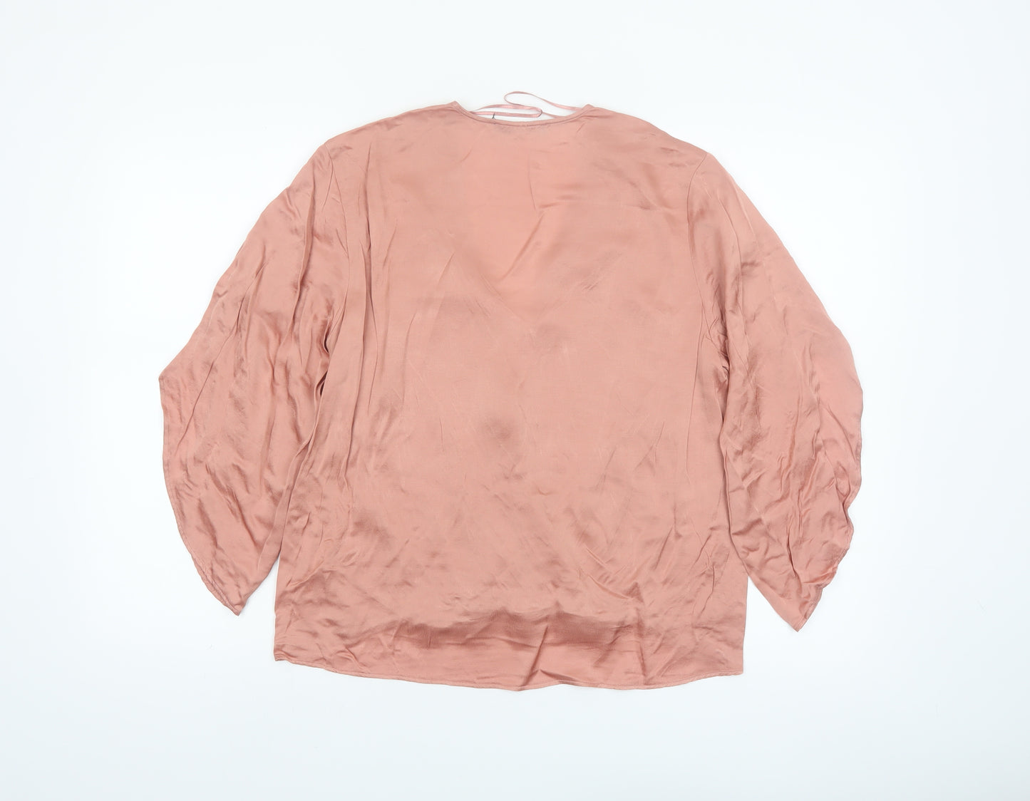 Marks and Spencer Women’s Blush Pink Viscose Wrap Blouse UK 12