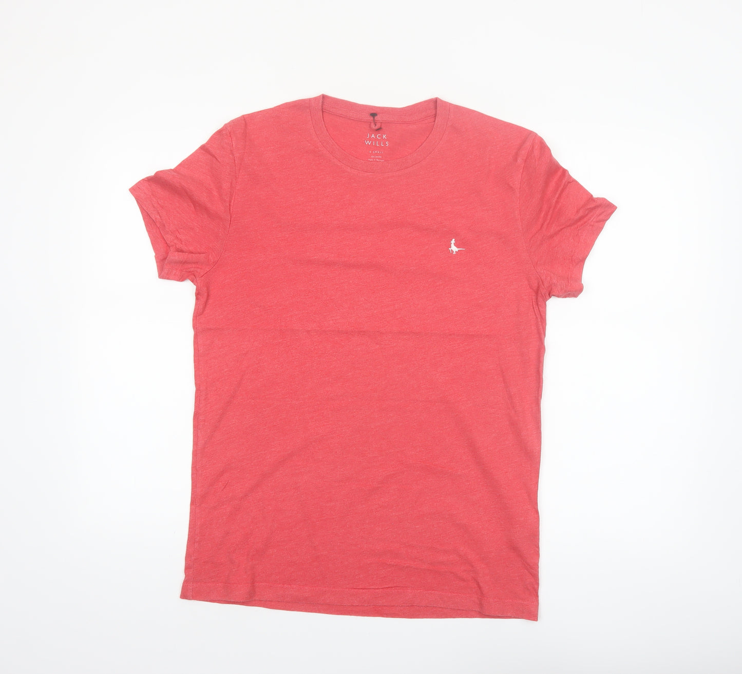 Jack Wills Mens Red Crew Neck Short Sleeve T-Shirt XS Classic Fit