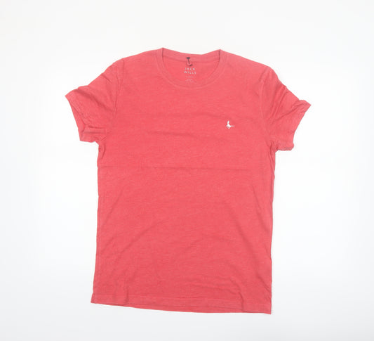 Jack Wills Mens Red Crew Neck Short Sleeve T-Shirt XS Classic Fit