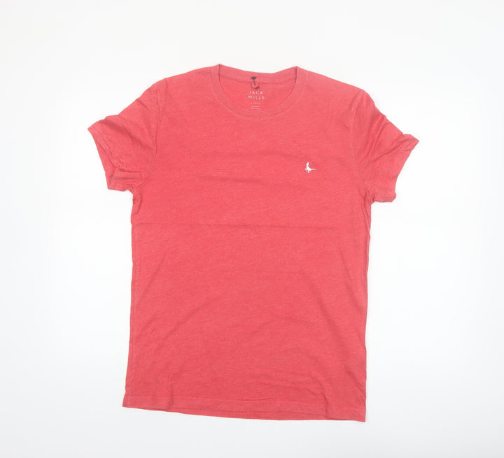 Jack Wills Mens Red Crew Neck Short Sleeve T-Shirt XS Classic Fit