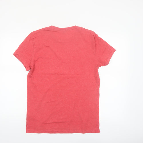 Jack Wills Mens Red Crew Neck Short Sleeve T-Shirt XS Classic Fit