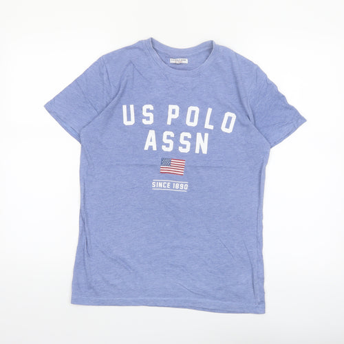 U.S. Polo Assn. Boys Blue Graphic Logo T-Shirt 14-15 Years
