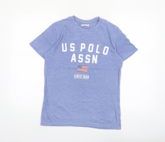 U.S. Polo Assn. Boys Blue Graphic Logo T-Shirt 14-15 Years