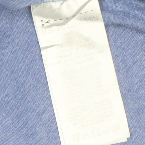 U.S. Polo Assn. Boys Blue Graphic Logo T-Shirt 14-15 Years