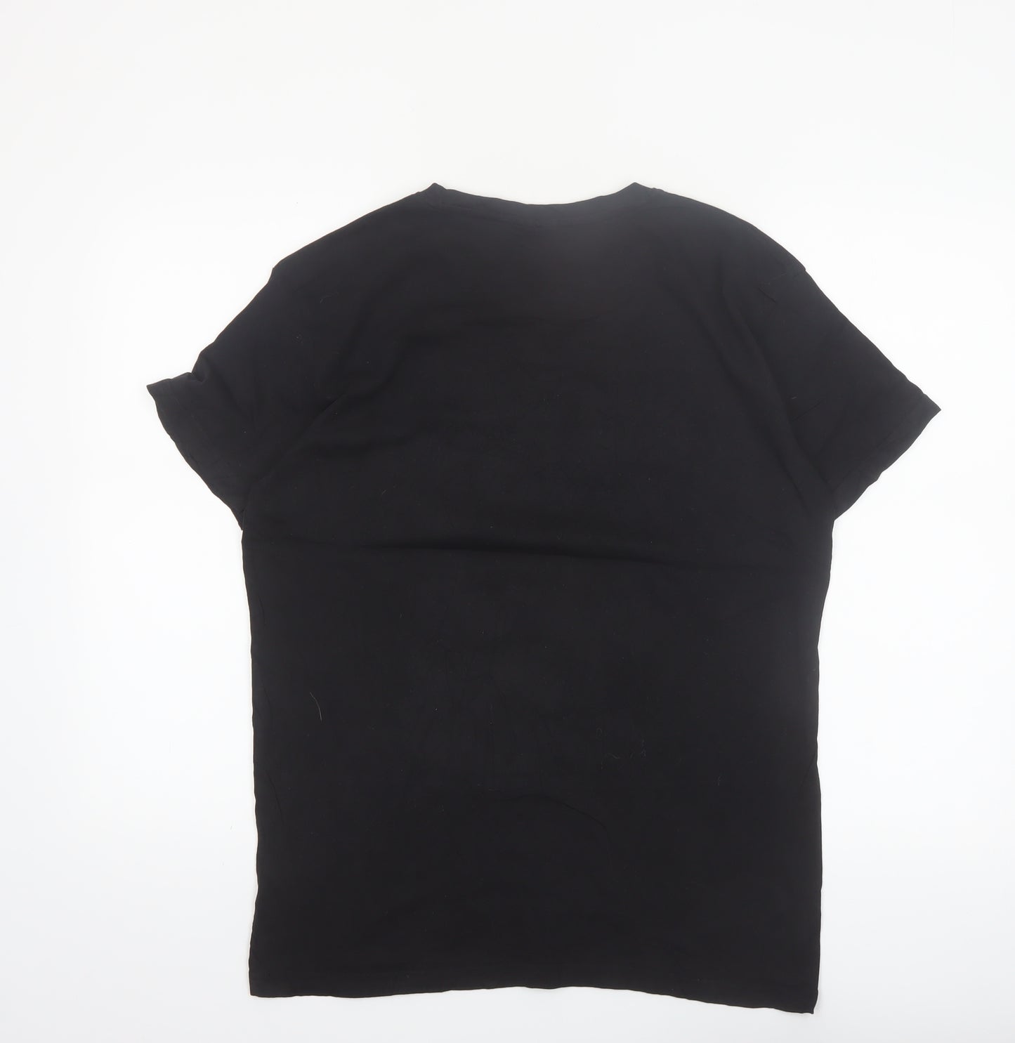 Peanuts Men's Black Snoopy Virtual Reality Graphic T-Shirt L