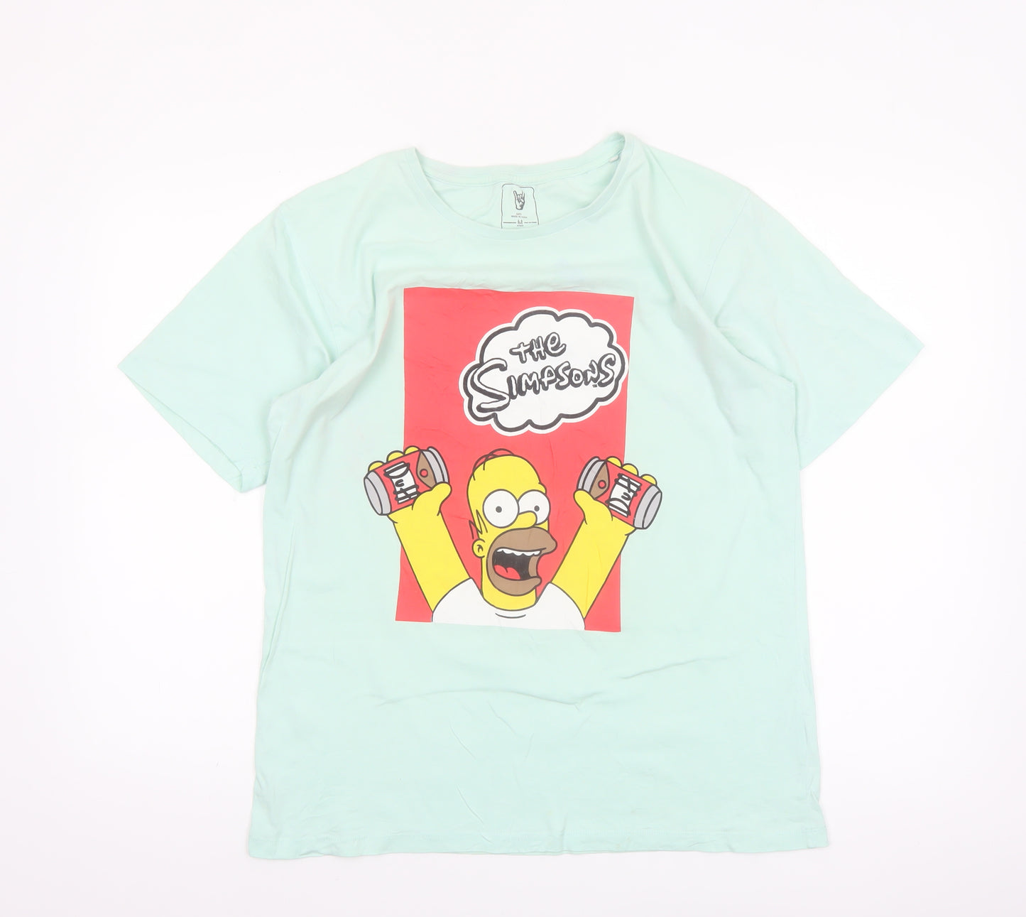 Free Authority Men's Green Homer Simpson The Simpsons Graphic T-Shirt M
