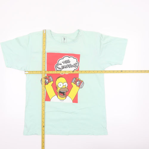 Free Authority Men's Green Homer Simpson The Simpsons Graphic T-Shirt M