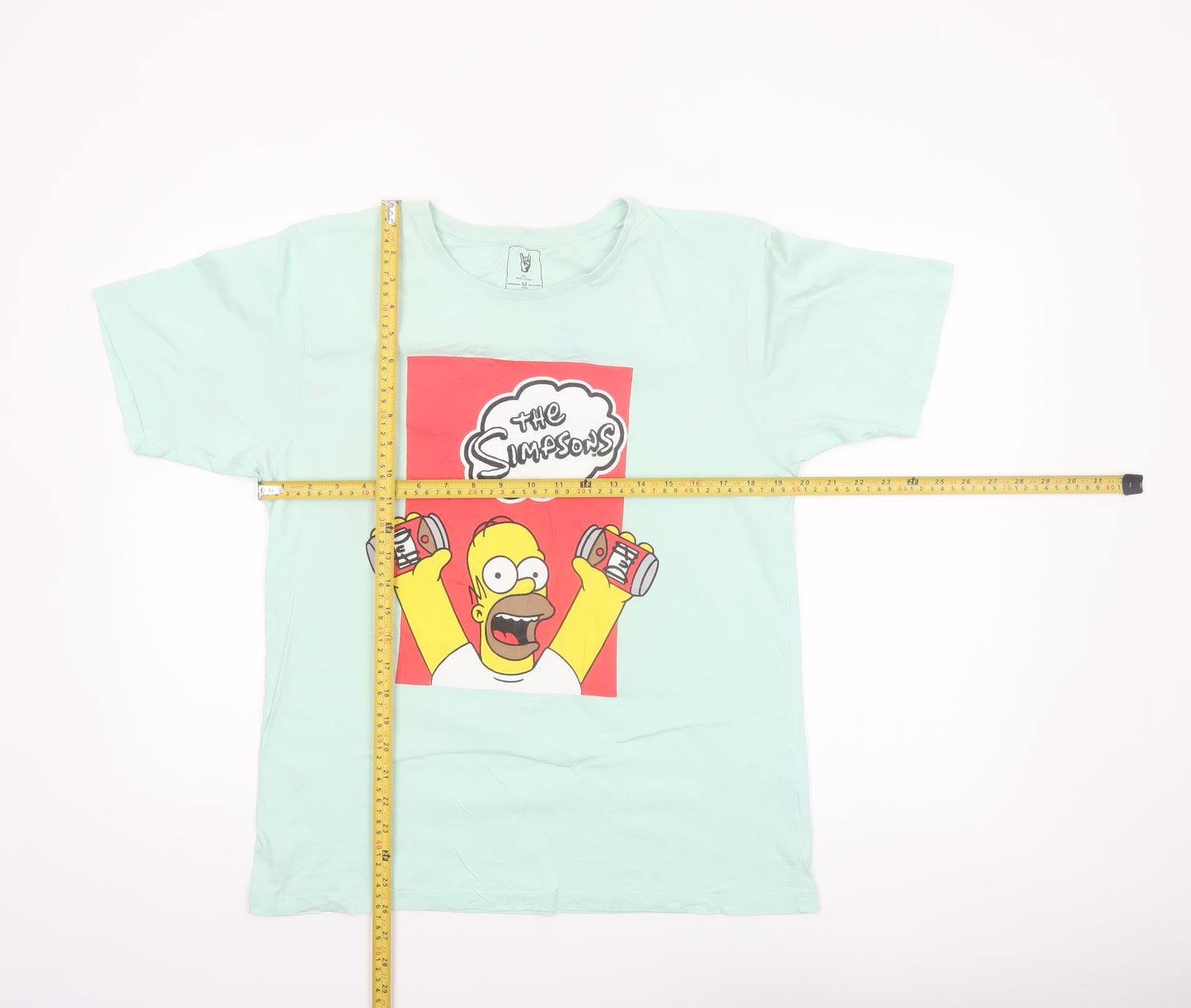 Free Authority Men's Green Homer Simpson The Simpsons Graphic T-Shirt M