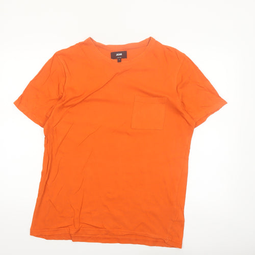 Jacamo Men's Orange Cotton Crew Neck Short Sleeve T-Shirt M